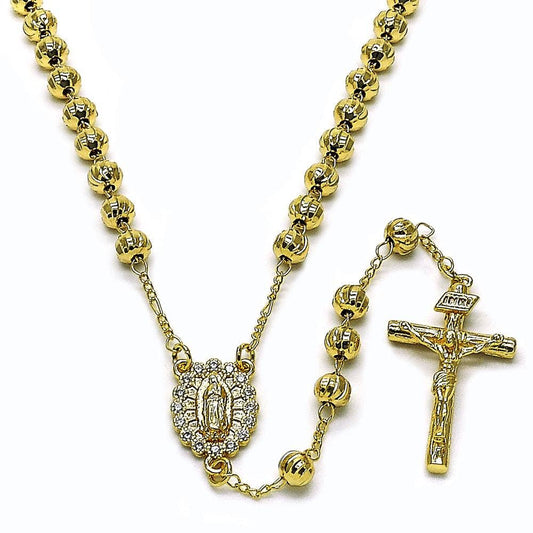 18K GOLD LAYERED ROSARY PENDANT: OL GUADALUPE