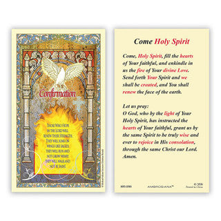 CONFIRMATION LAMINATED HOLY CARD