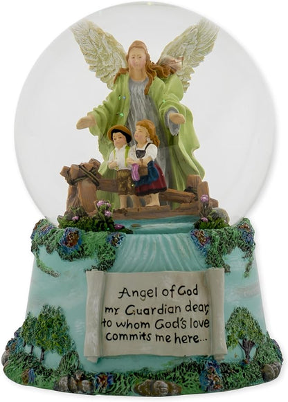 GUARDIAN ANGEL MUSICAL DOME 5.7"H