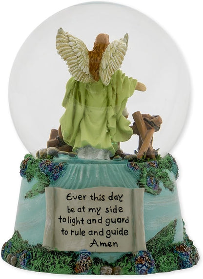 GUARDIAN ANGEL MUSICAL DOME 5.7"H