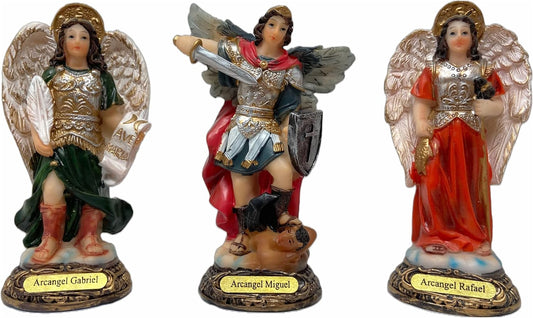 3-ARCHANGEL BOX SET 4" STATUES