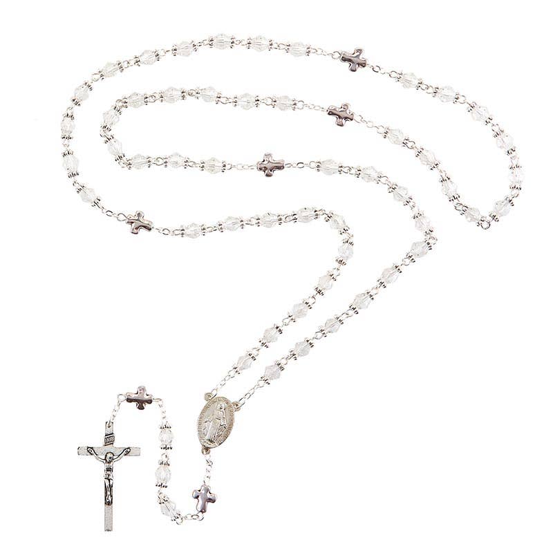 GLASS BEAD WEDDING ROSARY HIS & HERS SET