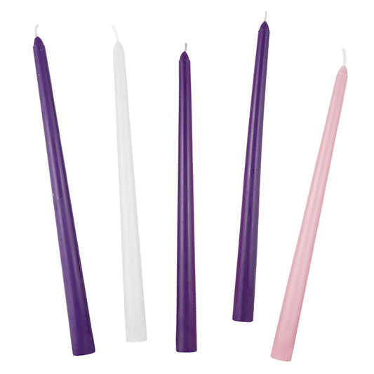 12" ADVENT TAPER CANDLE 5-SET