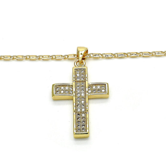 BEAUTIFUL PENDANT CROSS CUBIC ZIRCONIA NECKLACE