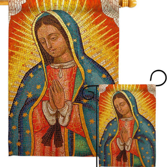 LADY OF GUADALUPE RELIGIOUS FAITH DECOR FLAG