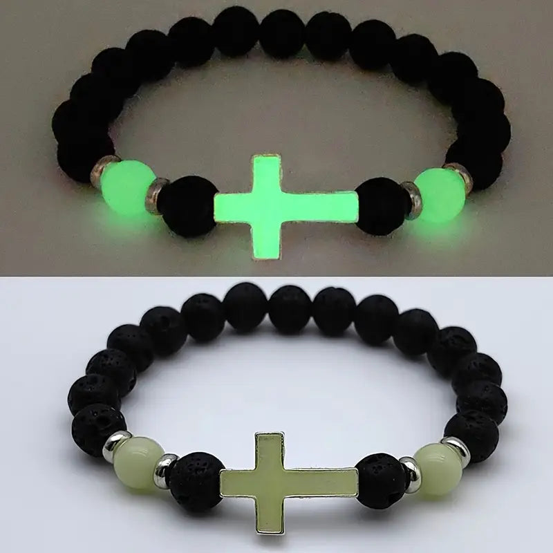 VINTAGE STYLE STONE GLOW IN THE DARK BRACELET