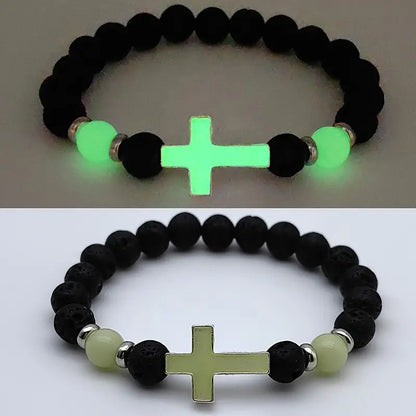 VINTAGE STYLE STONE GLOW IN THE DARK BRACELET