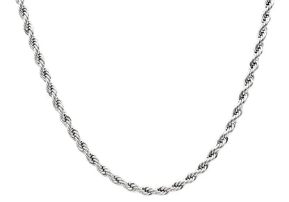 Men's 5mm Stainless Steel 24" Rope Chain Necklace