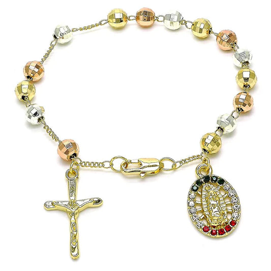 PULSERA ROSARIO TRICOLOR NUESTRA SEÑORA DE GUADALUPE