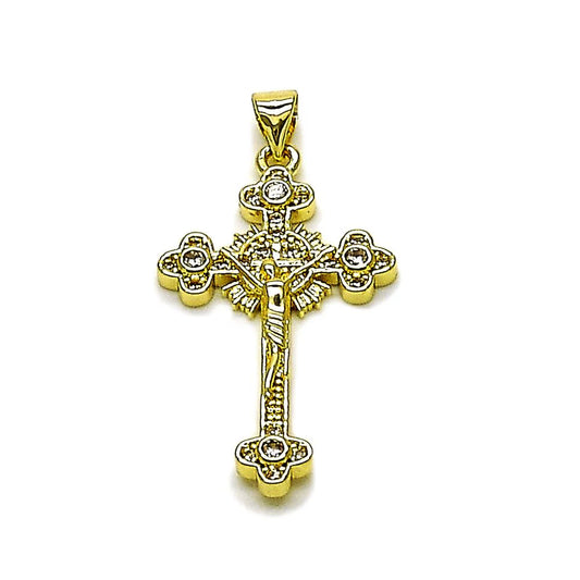 GOLD LAYERED CRUCIFIX W/ 20" CHAIN