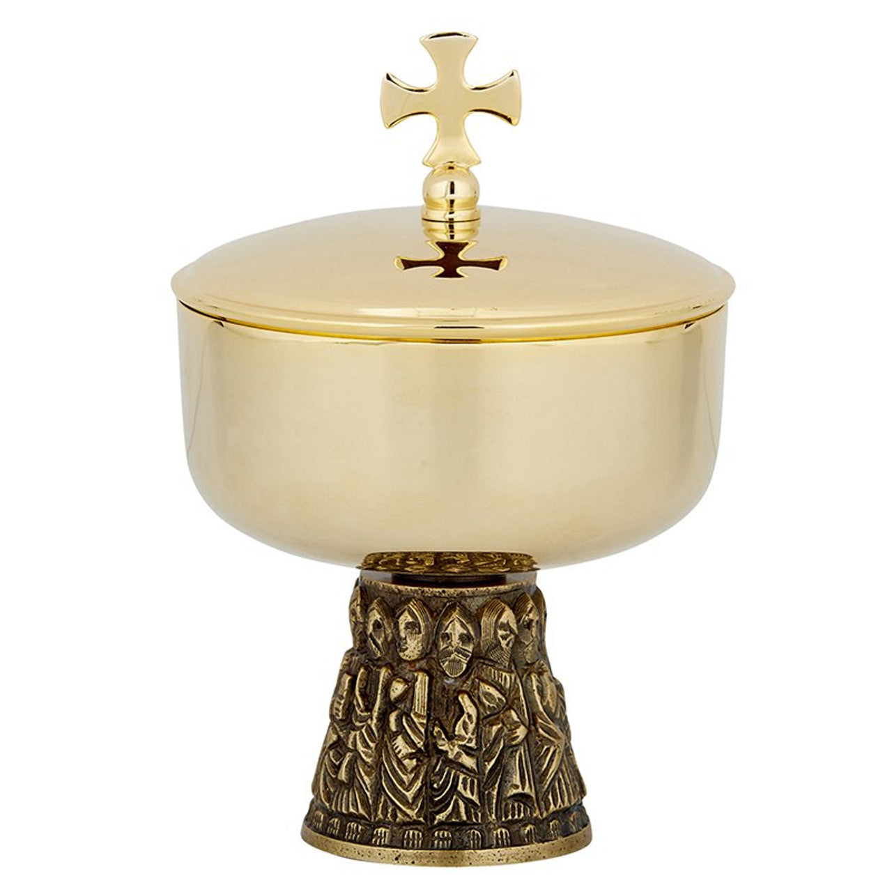 LAST SUPPER CIBORIUM W/ COVER -SADBURY BRASS