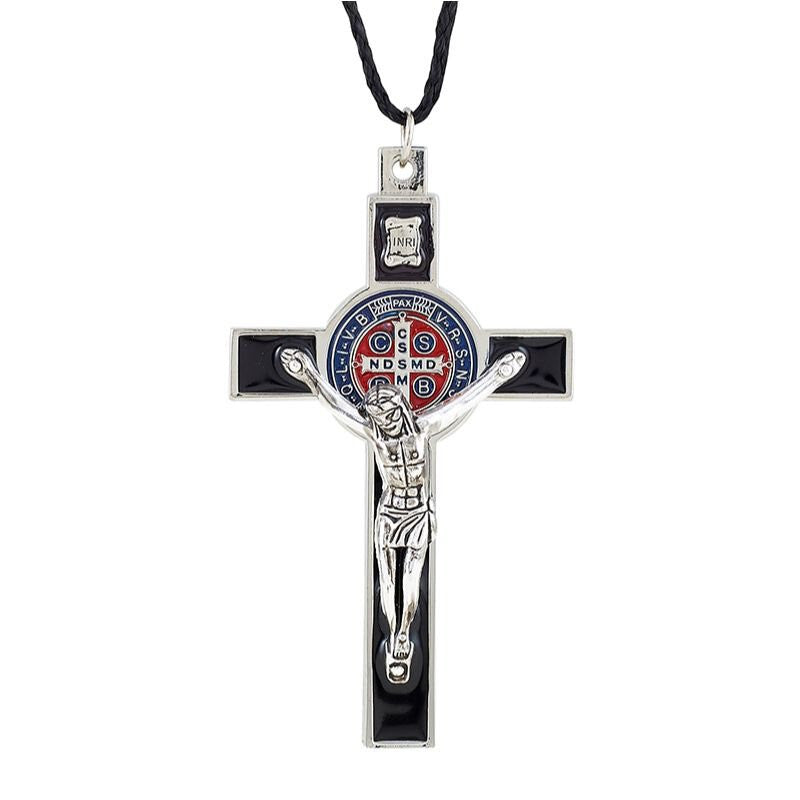 COLOR ST BENEDICT CRUCIFIX PENDANT