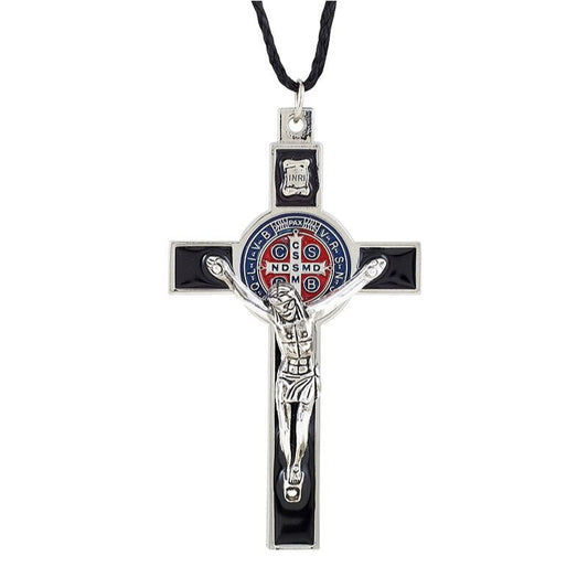 COLOR ST BENEDICT CRUCIFIX PENDANT