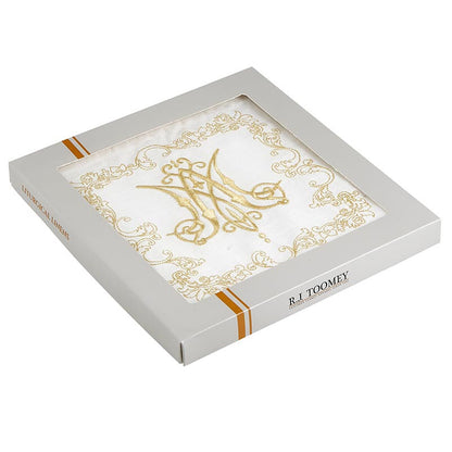 EMBROIDERED JERUSALEM CROSS LACE TRIM MASS LINEN GIFT SET (Copy)