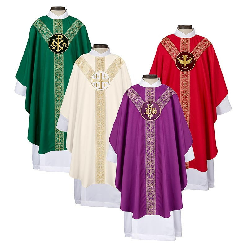 SAN DAMIANO COLLECTION SEMI GOTHIC CHASUBLES - SET OF 4