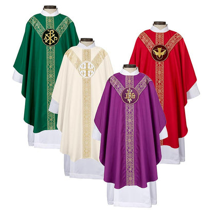 SAN DAMIANO COLLECTION SEMI GOTHIC CHASUBLES - SET OF 4