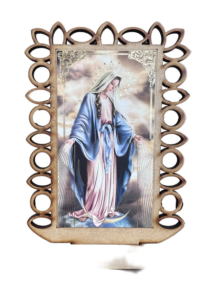 Laser-Cut Wooden Image W/ Stand