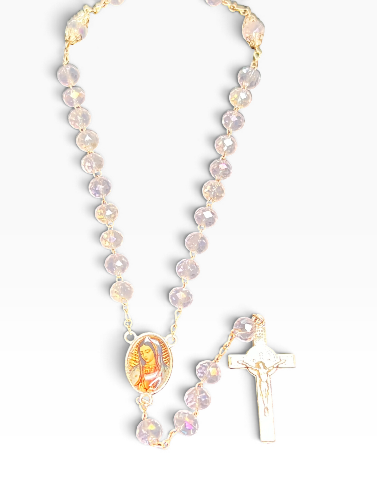 Our Lady of Guadalupe Smoked Glass Rosary