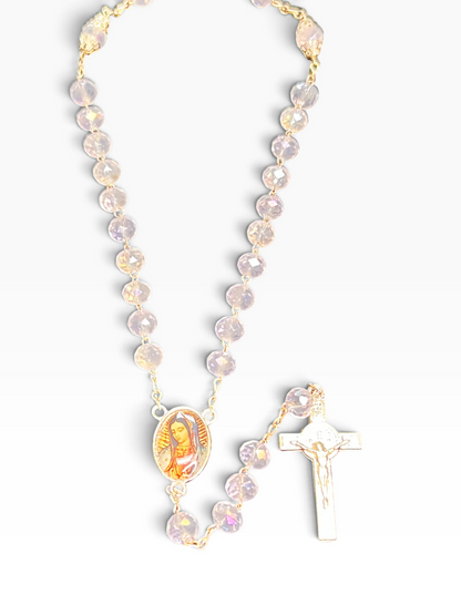 Our Lady of Guadalupe Smoked Glass Rosary