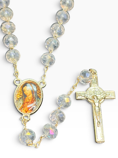 Our Lady of Guadalupe Smoked Glass Rosary
