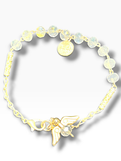 Frosted Glass Decade Bracelet