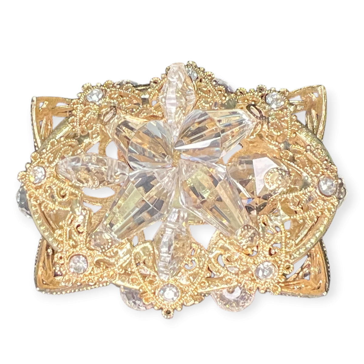 Golden Wedding Arras Glass & Rhinestone Box