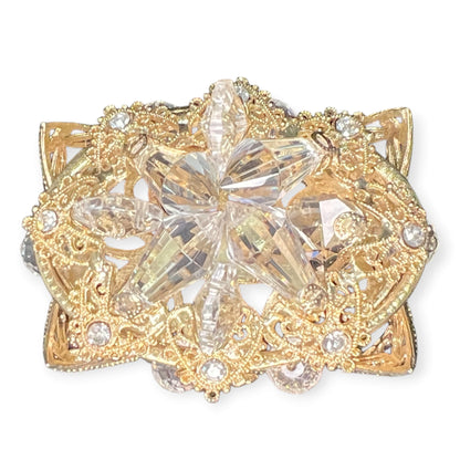 Golden Wedding Arras Glass & Rhinestone Box
