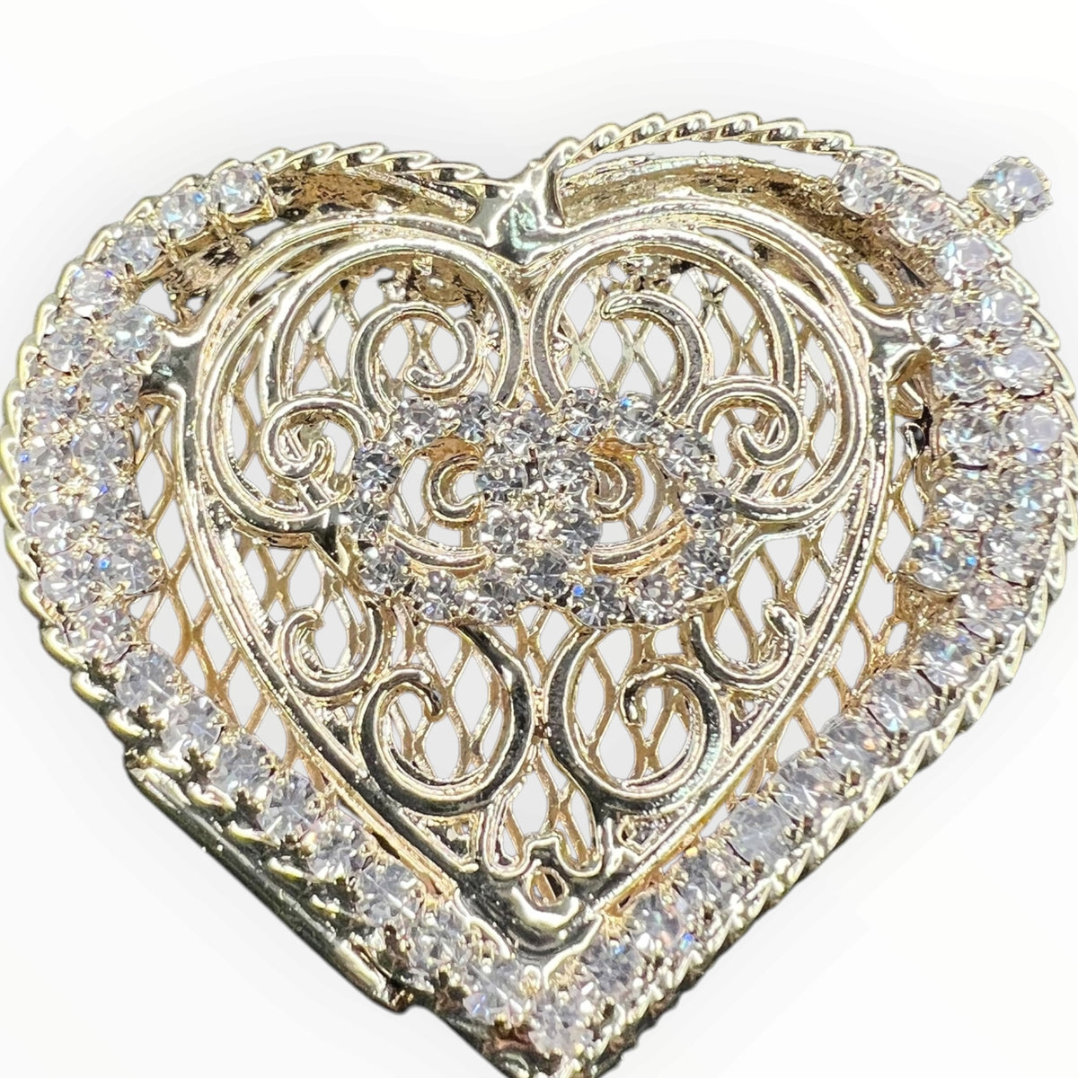 Golden Wedding Arras Heart-shaped Box w/ Two Rings