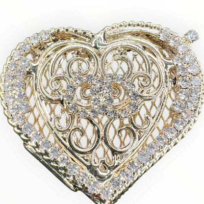Golden Wedding Arras Heart-shaped Box w/ Two Rings