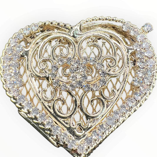 Golden Wedding Arras Heart-shaped Box w/ Two Rings