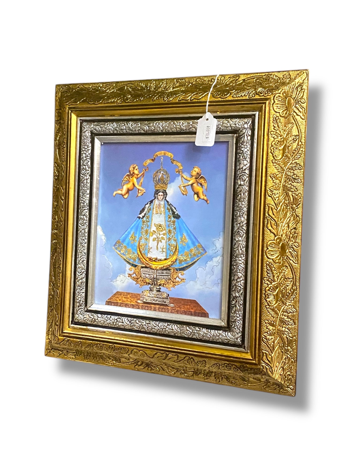 ELEGANT WOODEN FRAME GOLDLEAF 15"X17" | CUADRO EN HOJA DE ORO ELEGANTE