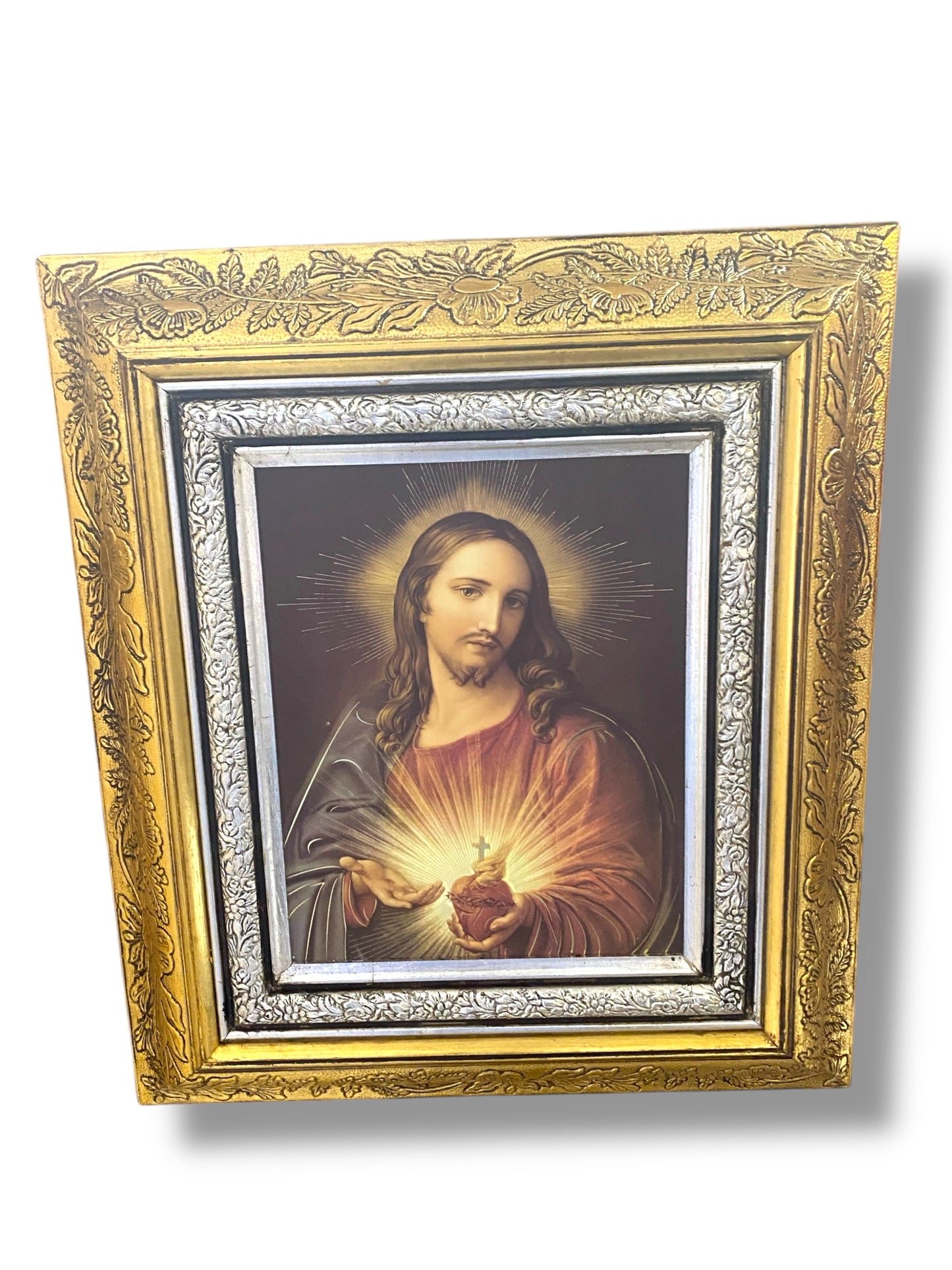 ELEGANT WOODEN FRAME GOLDLEAF 15"X17" | CUADRO EN HOJA DE ORO ELEGANTE