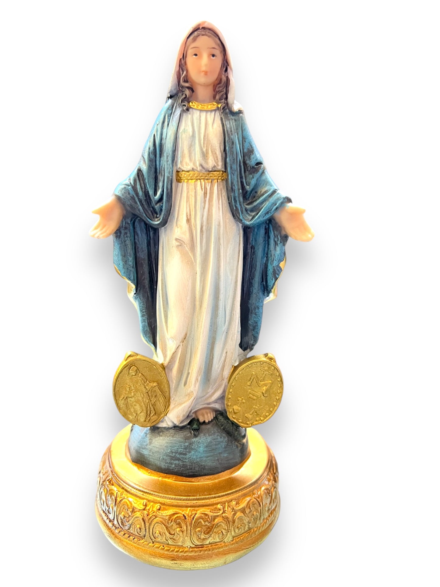 OL MIRACULOUS MEDAL WOODEN BASE 8"