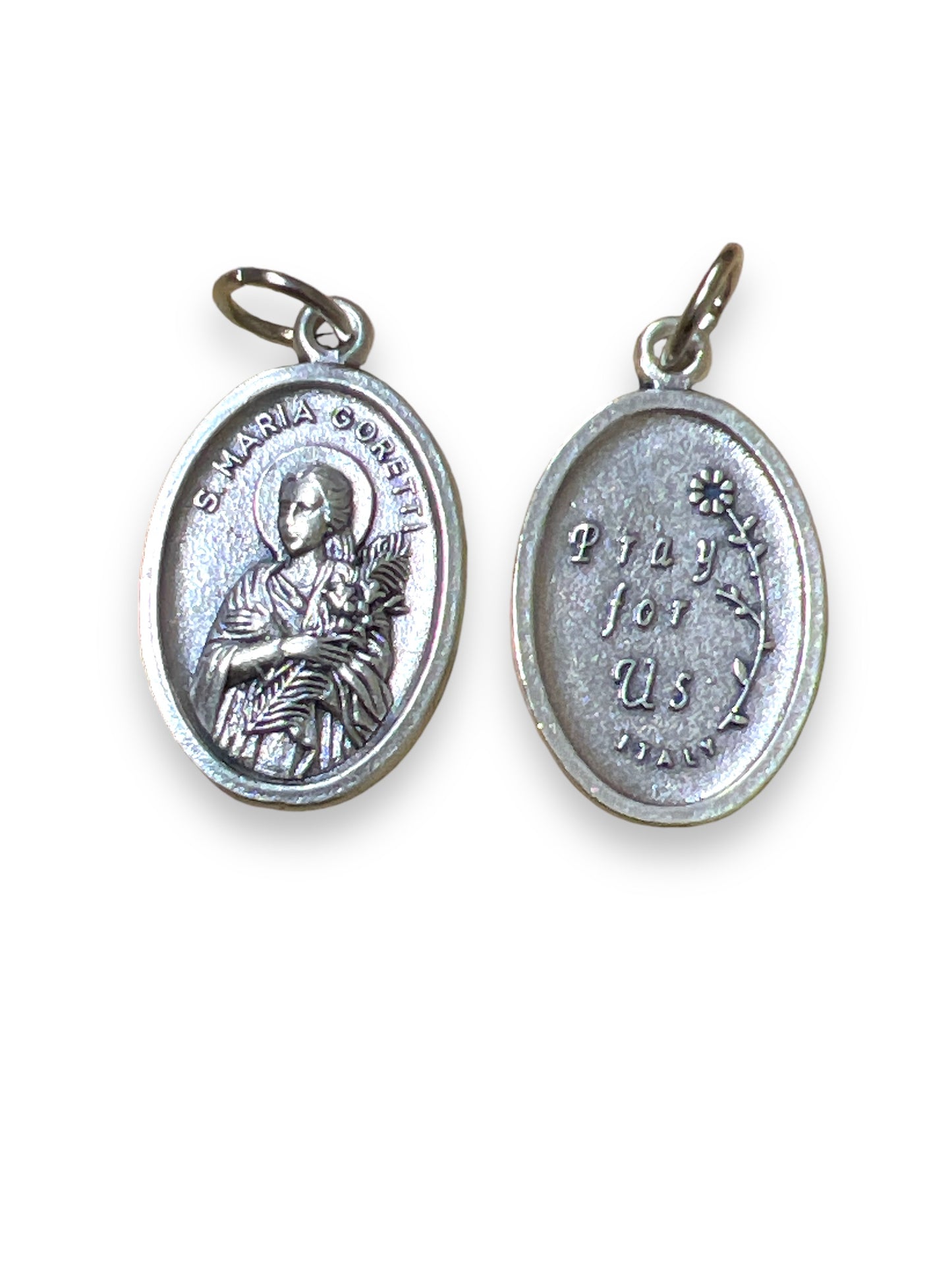 OXIDIZED ITALIAN MEDAL: ST. MARIA GORETTI