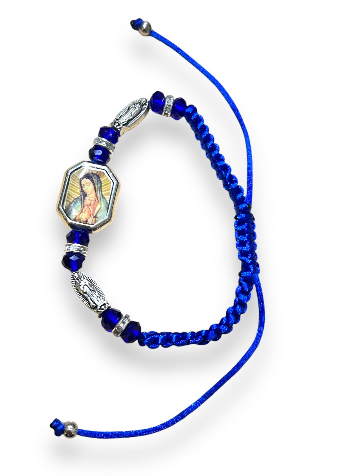 BRACELET: OUR LADY OF GUADALUPE -ROYAL BLUE THREADED