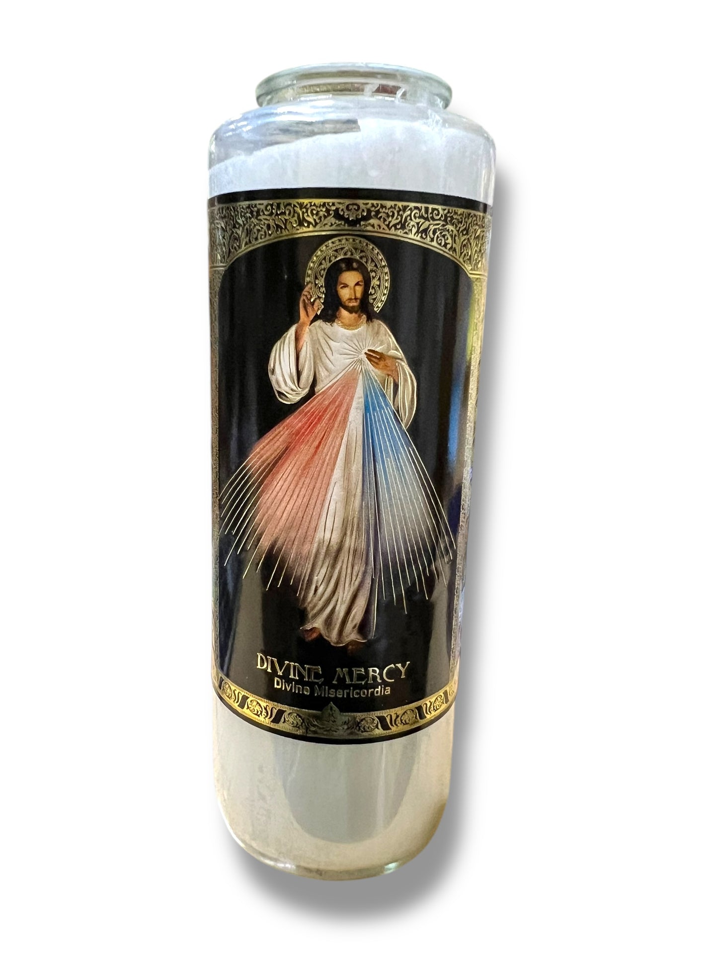 6-DAY GLASS CANDLE: DIVINE MERCY