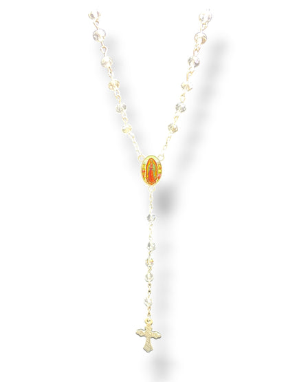 OUR LADY OF GUADALUPE CLEAR ROSARY IN A BOTTLE