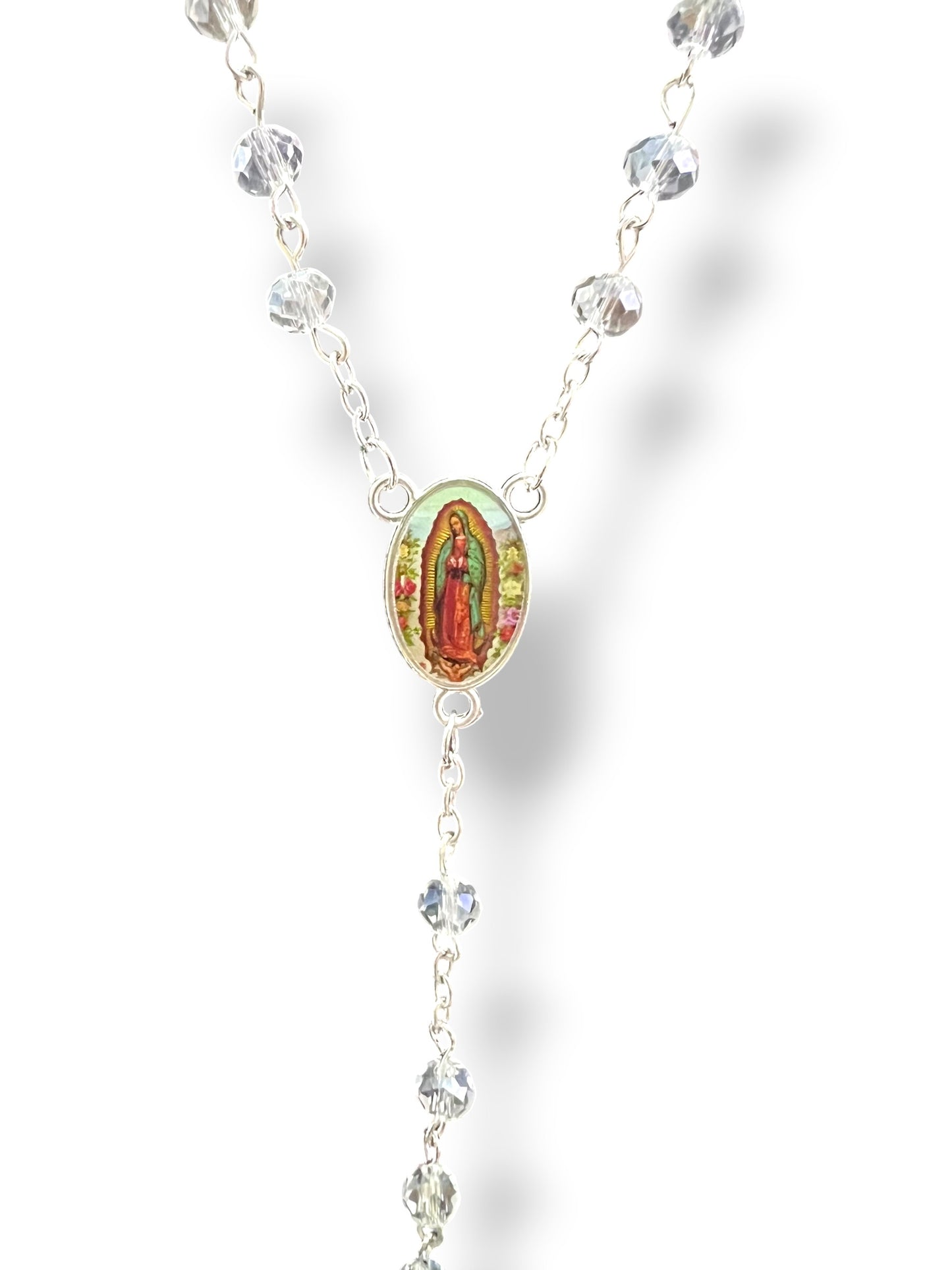 OUR LADY OF GUADALUPE CLEAR ROSARY IN A BOTTLE