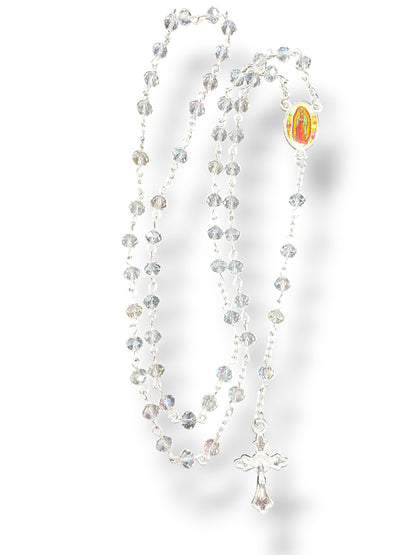 OUR LADY OF GUADALUPE CLEAR ROSARY IN A BOTTLE