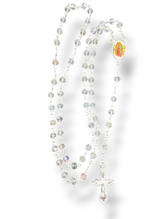 OUR LADY OF GUADALUPE CLEAR ROSARY IN A BOTTLE