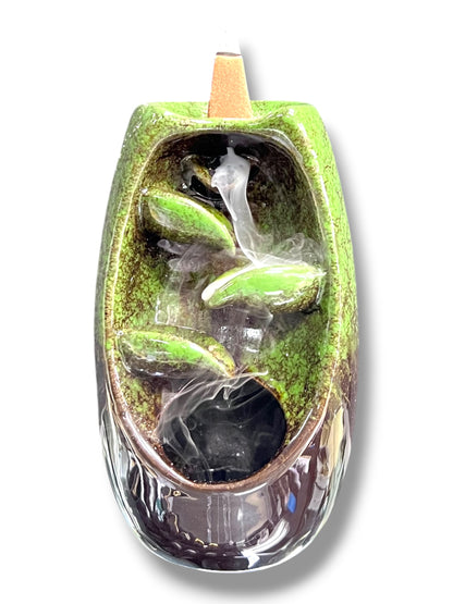 CERAMIC BACKFLOW INCENSE BURNER 5.1"H