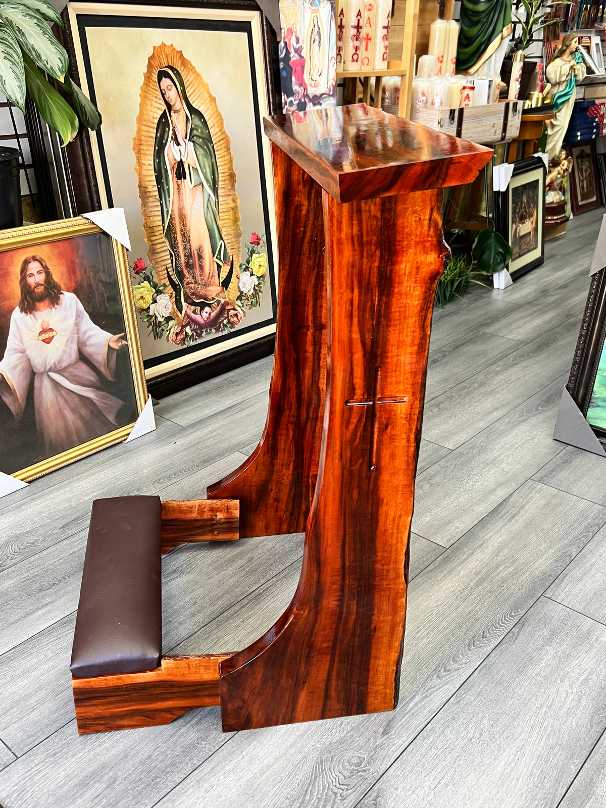 African Rosewood Rustic Kneeler