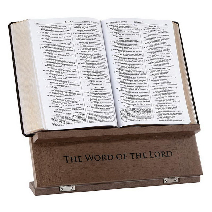 "THE WORD OF THE LORD" WOODEN BIBLE STAND