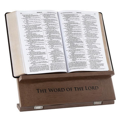 "THE WORD OF THE LORD" WOODEN BIBLE STAND