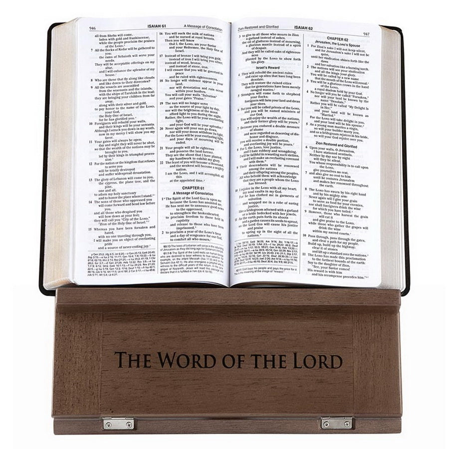 "THE WORD OF THE LORD" WOODEN BIBLE STAND