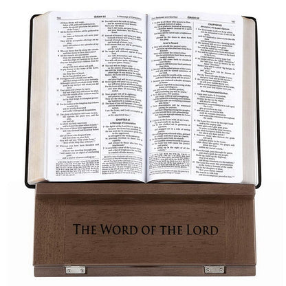 "THE WORD OF THE LORD" WOODEN BIBLE STAND