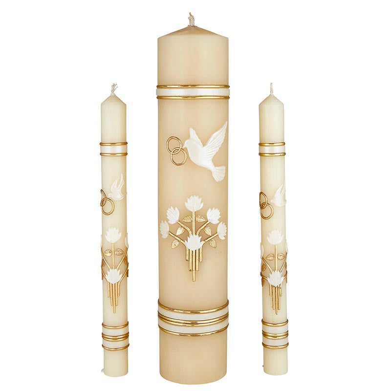 DOVE & RING WEDDING CANDLE
