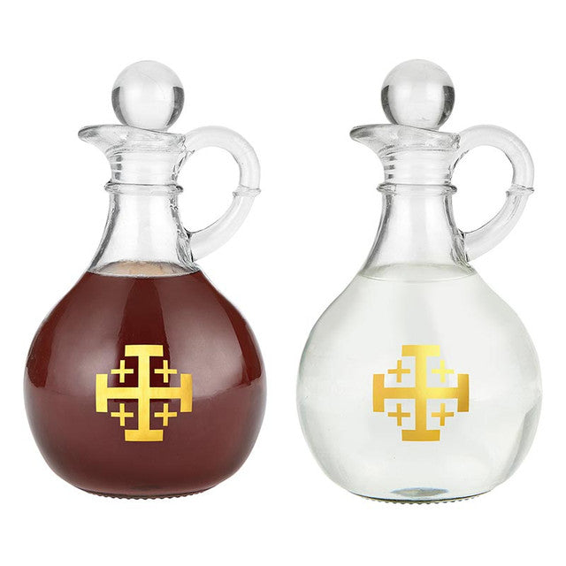 JERUSALEM CROSS CRUET SET OF 2