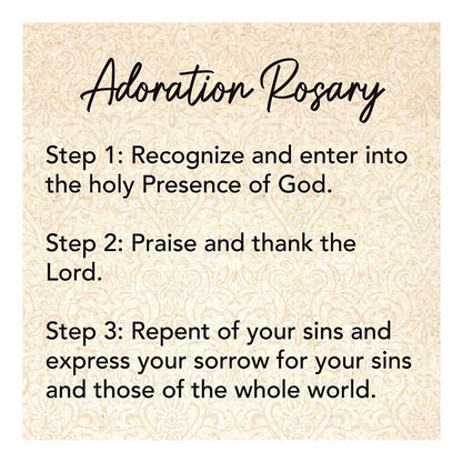 ADORATION CORD ROSARY W/CARD