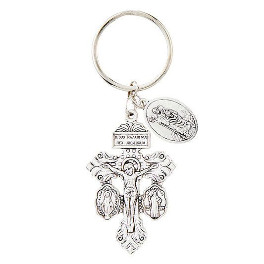 PARDON CROSS & ST. JOSEPH TERROR OF DEMONS KEY RING